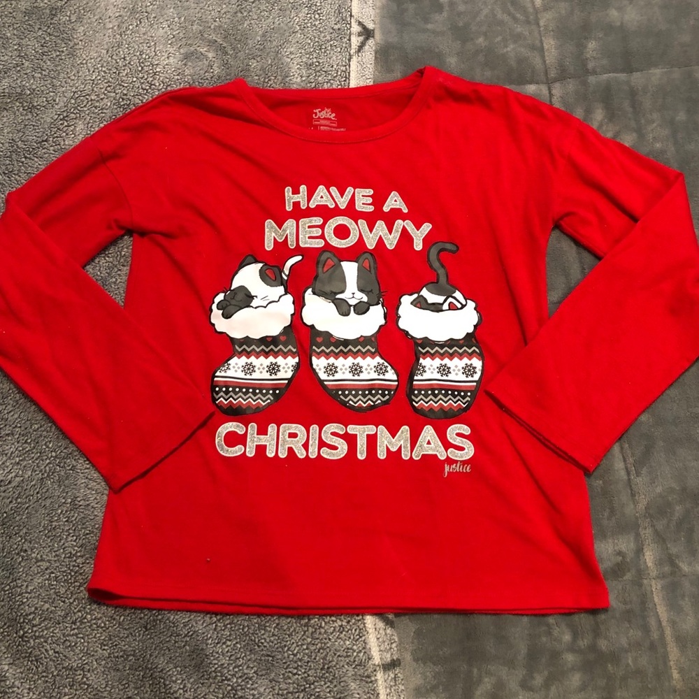 justice long sleeve christmas shirt